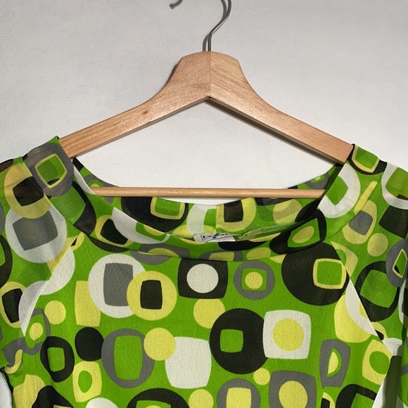 Beware Psychedelic Print Mesh Top - Picture 5 of 6